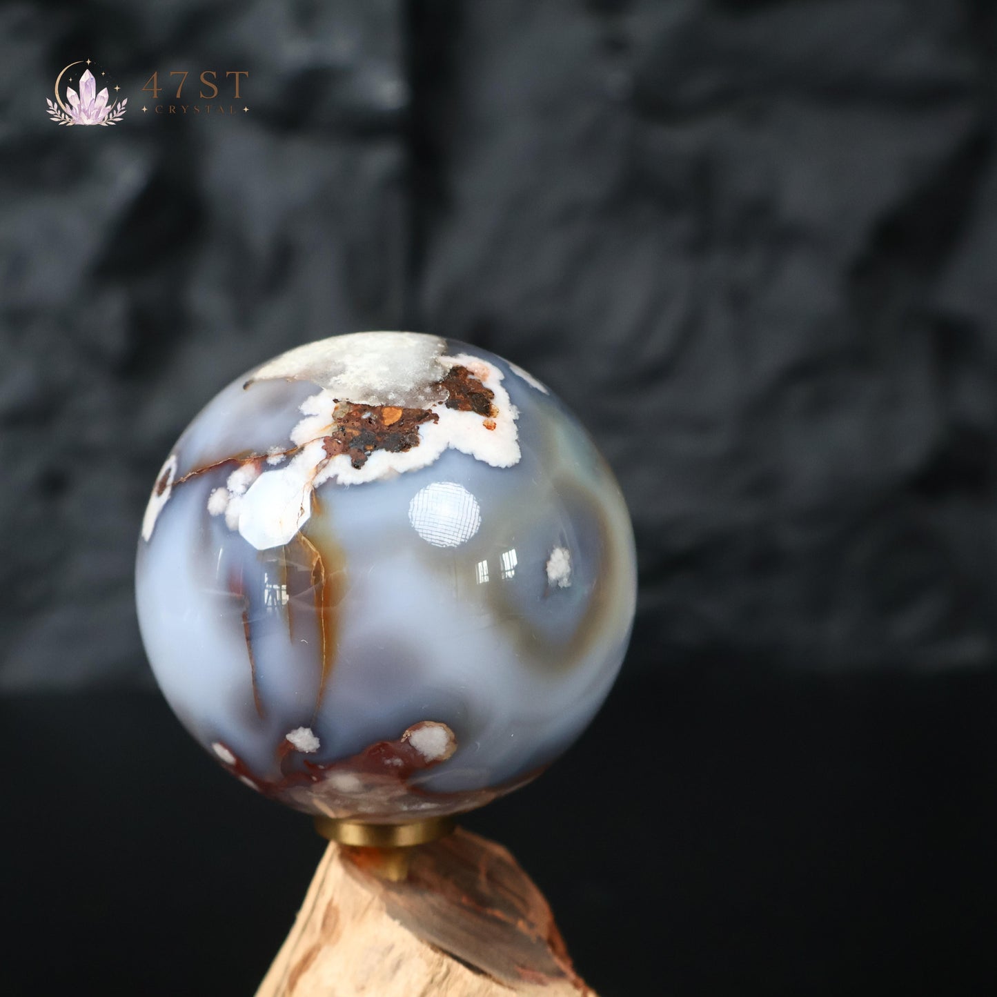 Flower Agate Sphere
