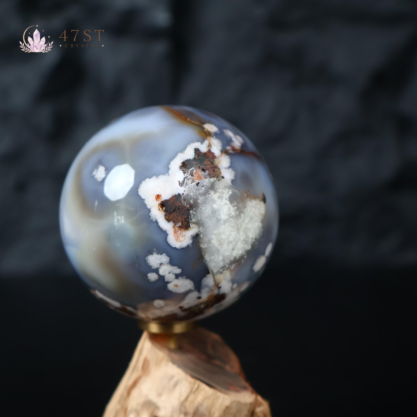 Flower Agate Sphere