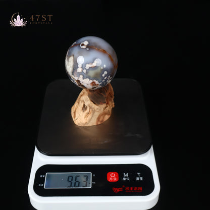 Flower Agate Sphere