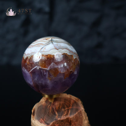 Amethyst Agate Sphere