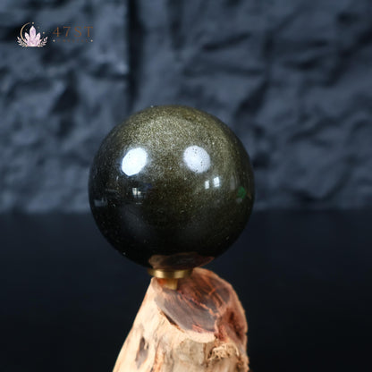 Golden Obsidian Sphere