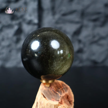 Golden Obsidian Sphere