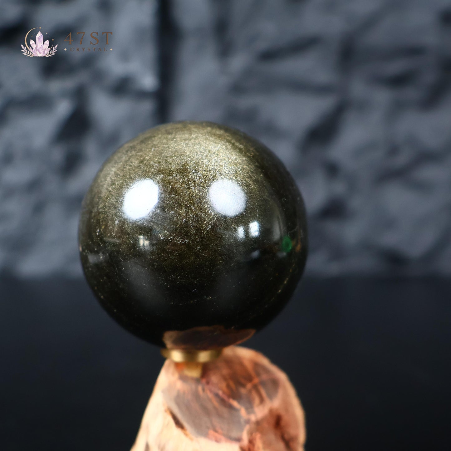Golden Obsidian Sphere