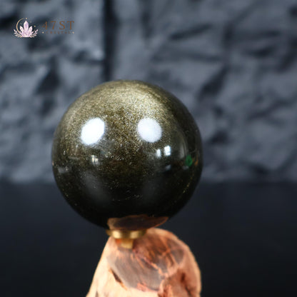 Golden Obsidian Sphere