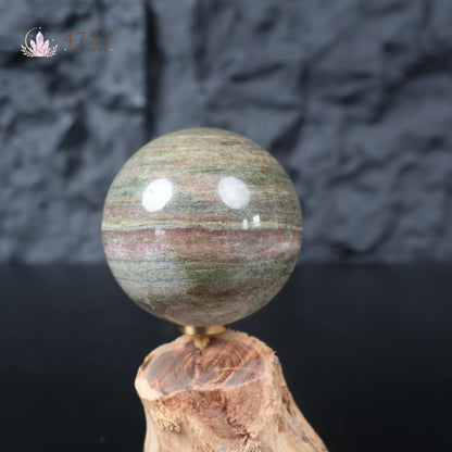 Tricolor Strawberry Quartz Sphere