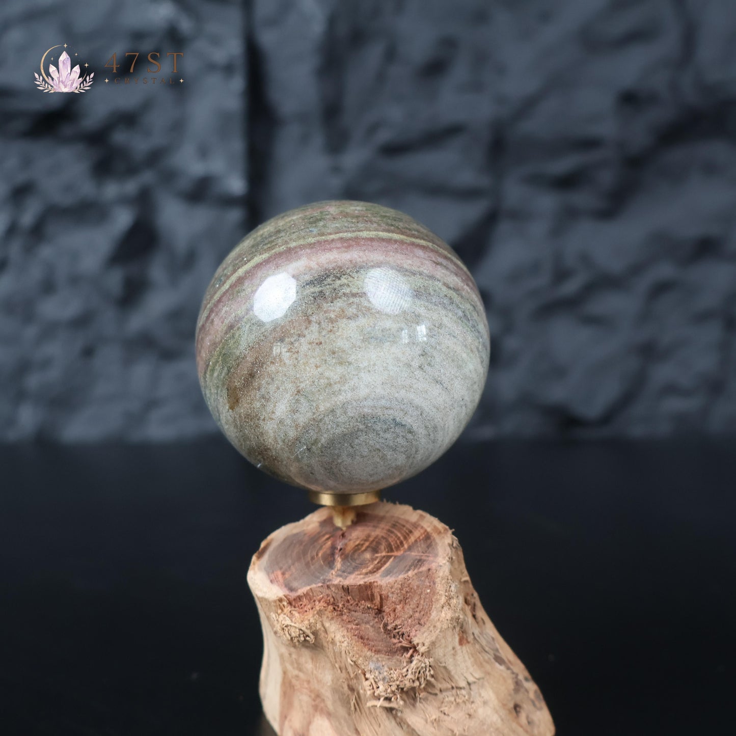 Tricolor Strawberry Quartz Sphere