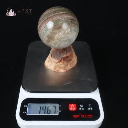 Tricolor Strawberry Quartz Sphere