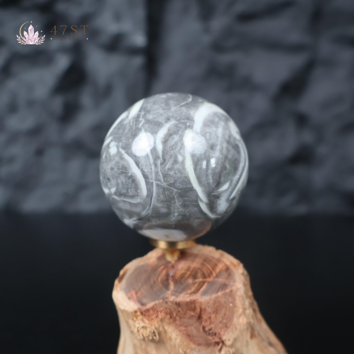 Shell Jasper Sphere
