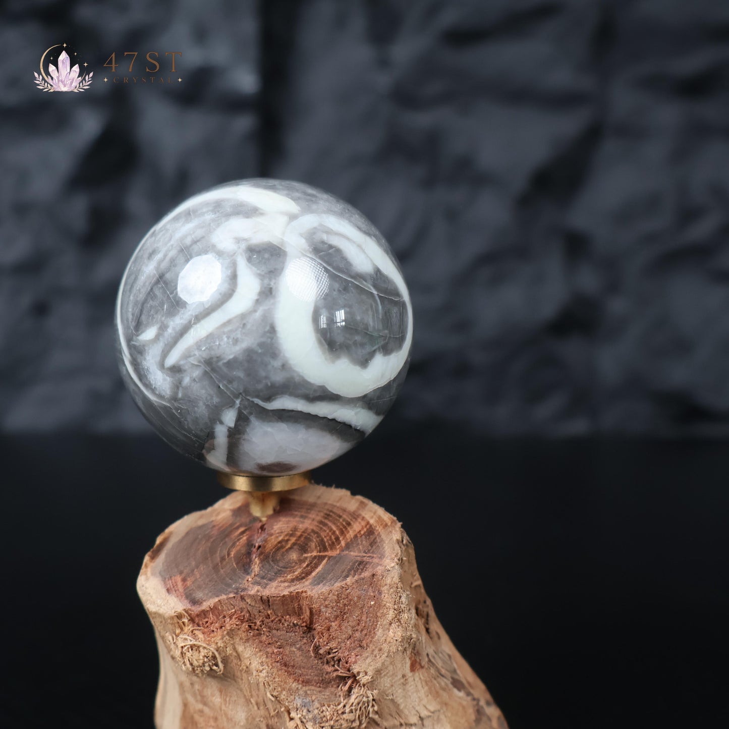 Shell Jasper Sphere