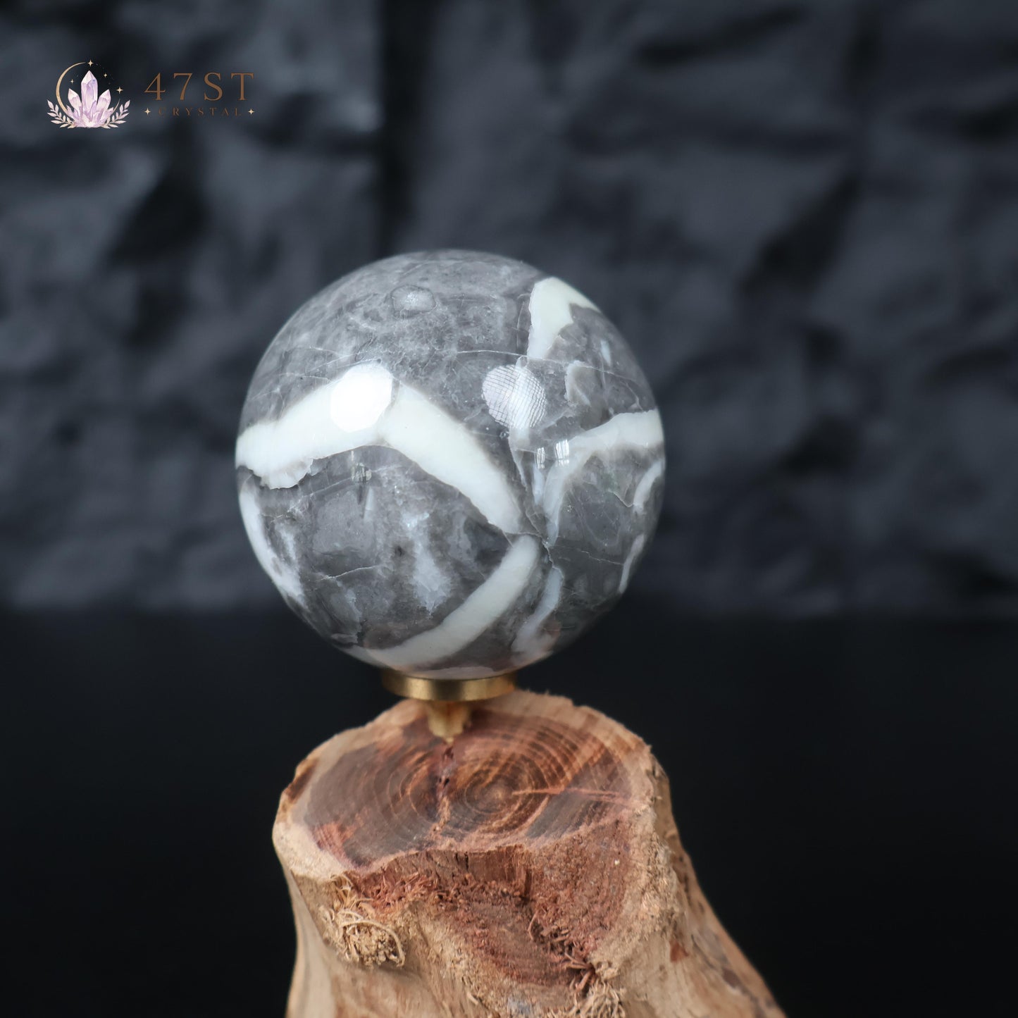 Shell Jasper Sphere