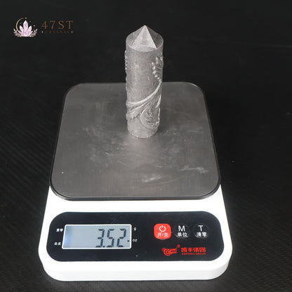 Shungite Phoenix Carved Tower