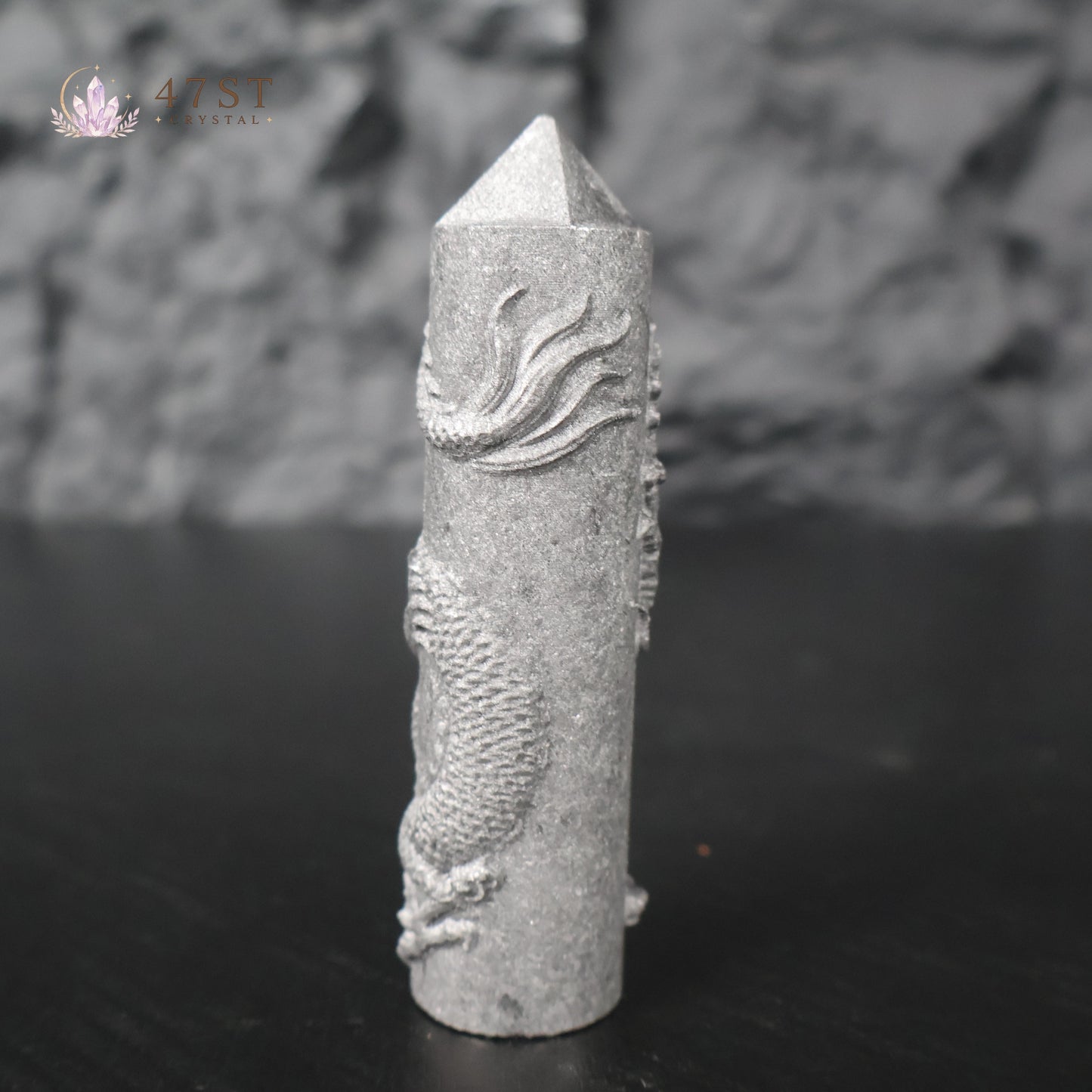 Shungite Dragon Carved Tower