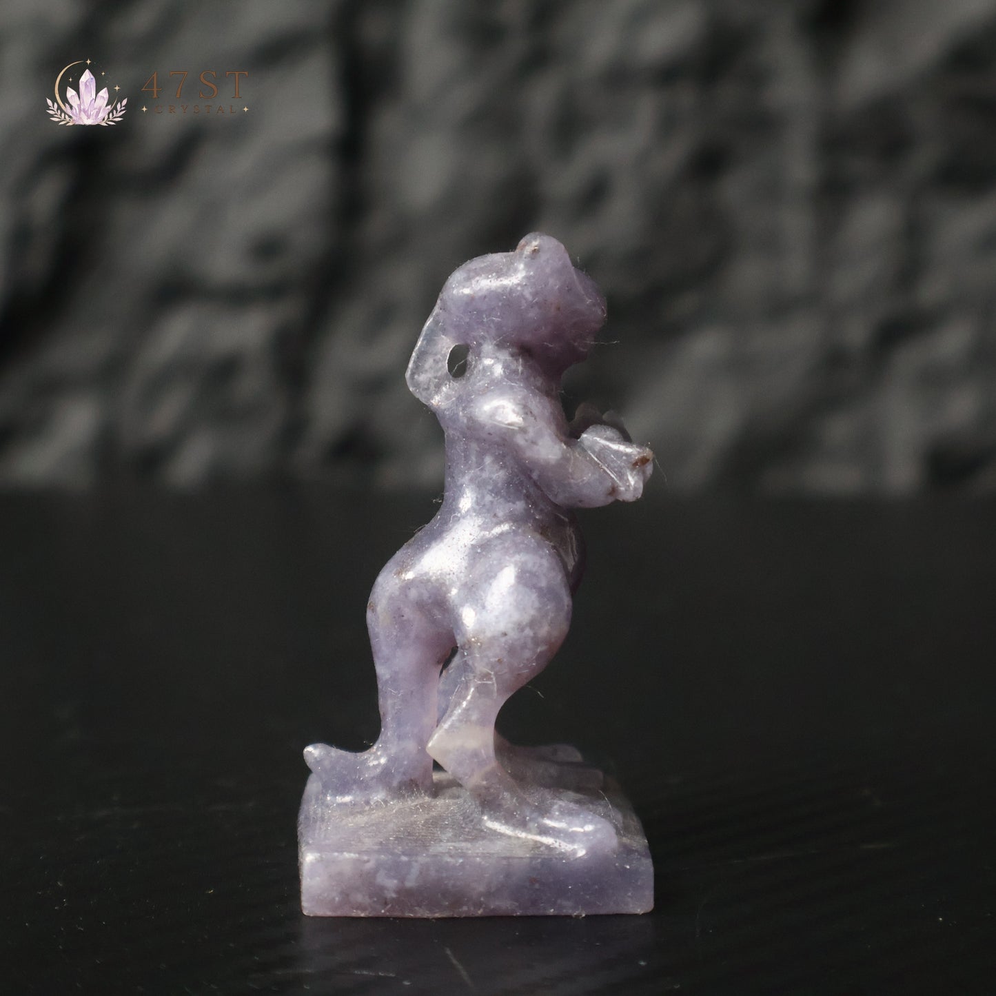 Lepidolite Bastet Carving