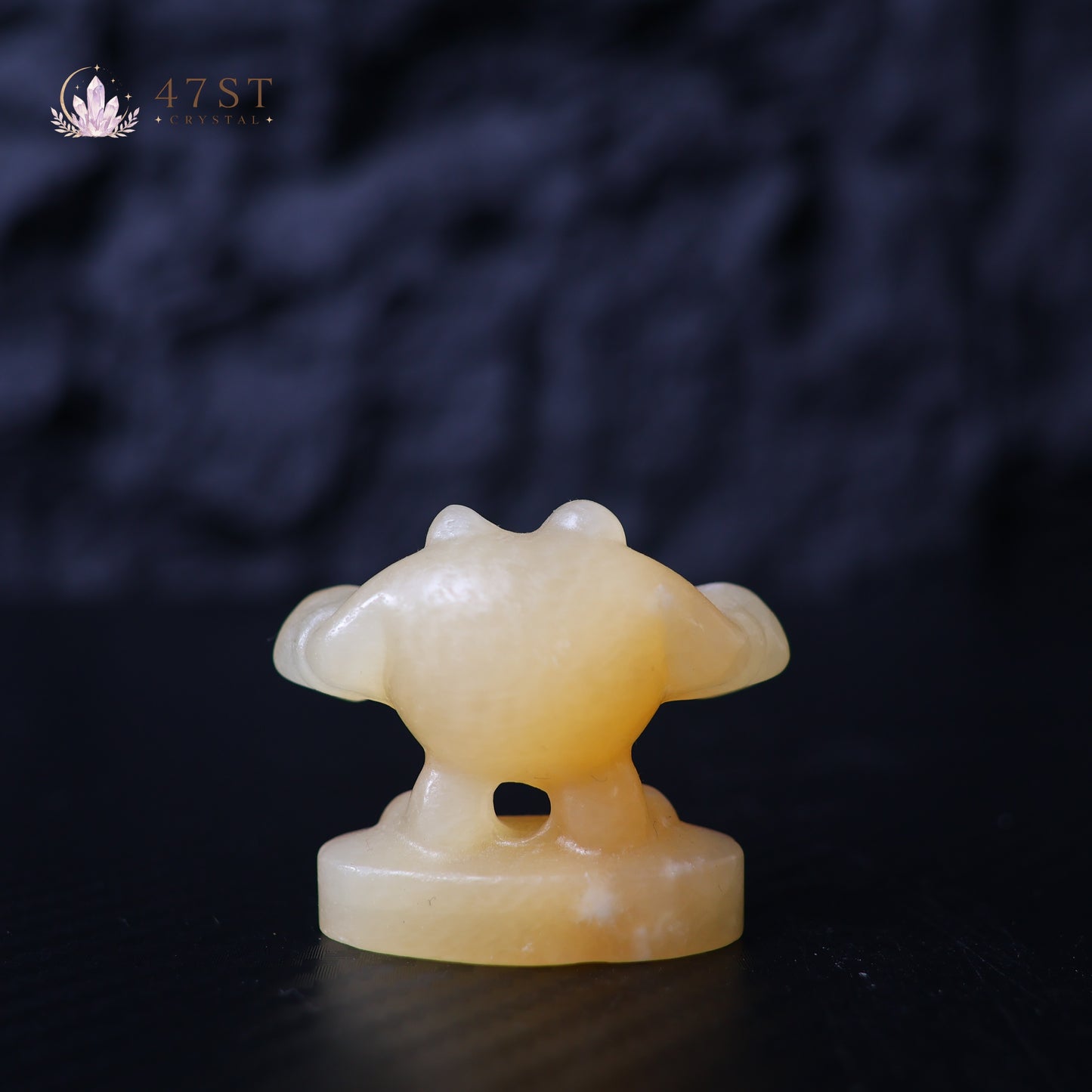 Orange Calcite Poliwhirl Carving