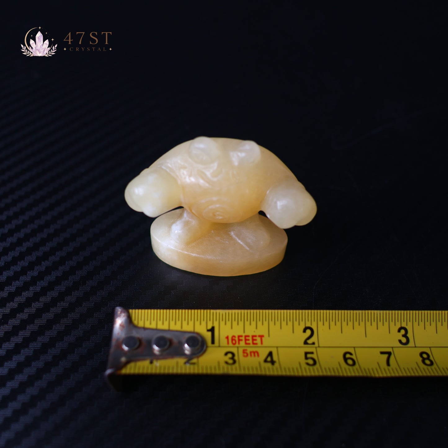 Orange Calcite Poliwhirl Carving