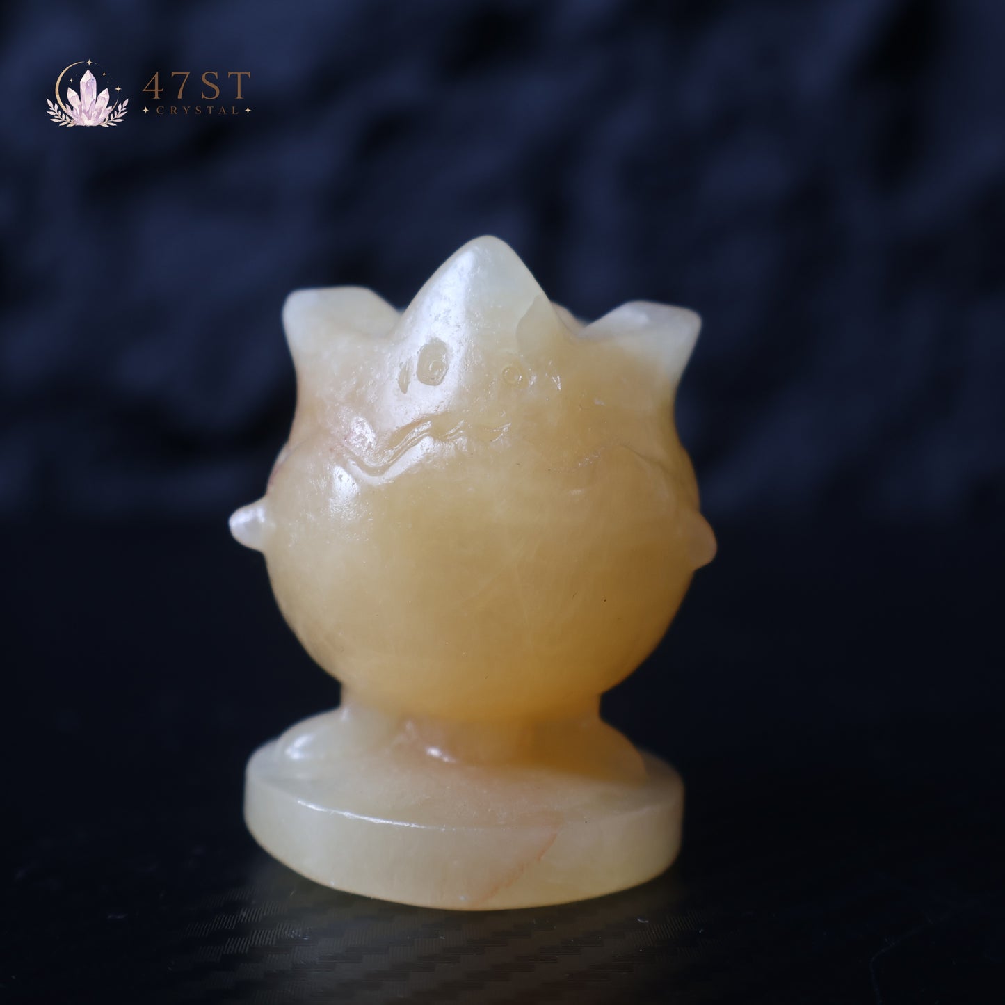Orange Calcite Jigglypuff Carving
