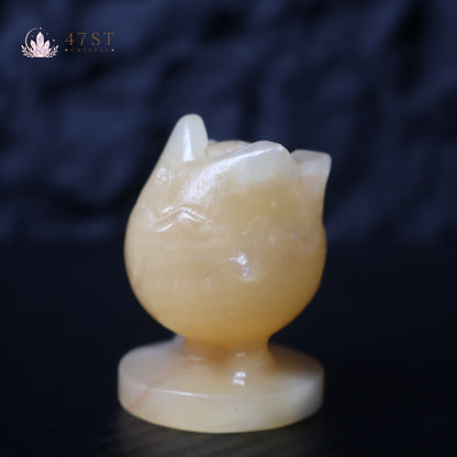 Orange Calcite Jigglypuff Carving