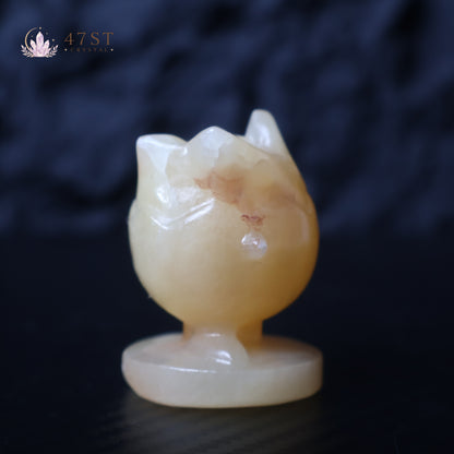 Orange Calcite Jigglypuff Carving