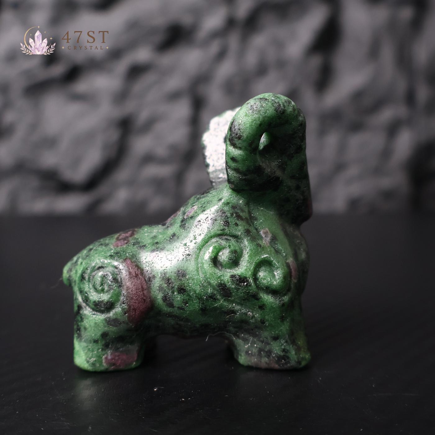 Ruby Fuchsite Bighorn Sheep