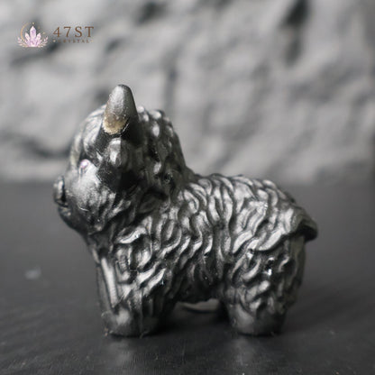 Obsidian Highland Cow