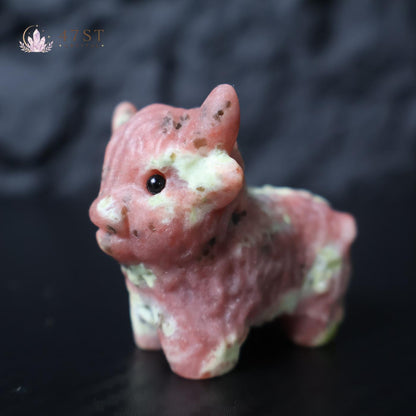 Red Plum Blossom Jasper Highland Cow