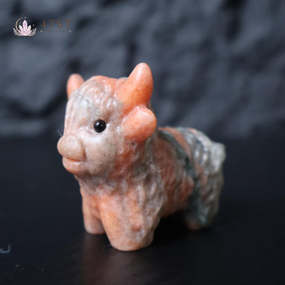 Red Zebra Jasper Highland Cow