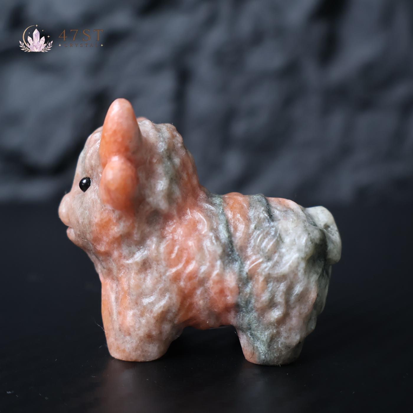 Red Zebra Jasper Highland Cow