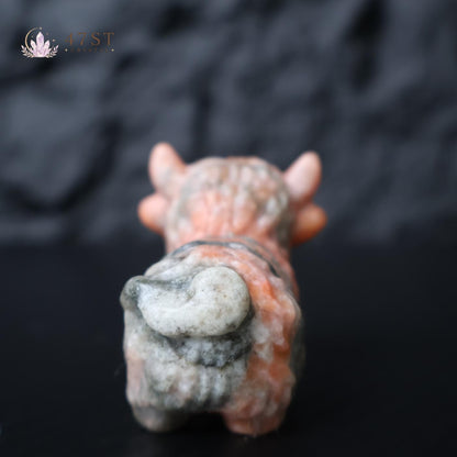 Red Zebra Jasper Highland Cow