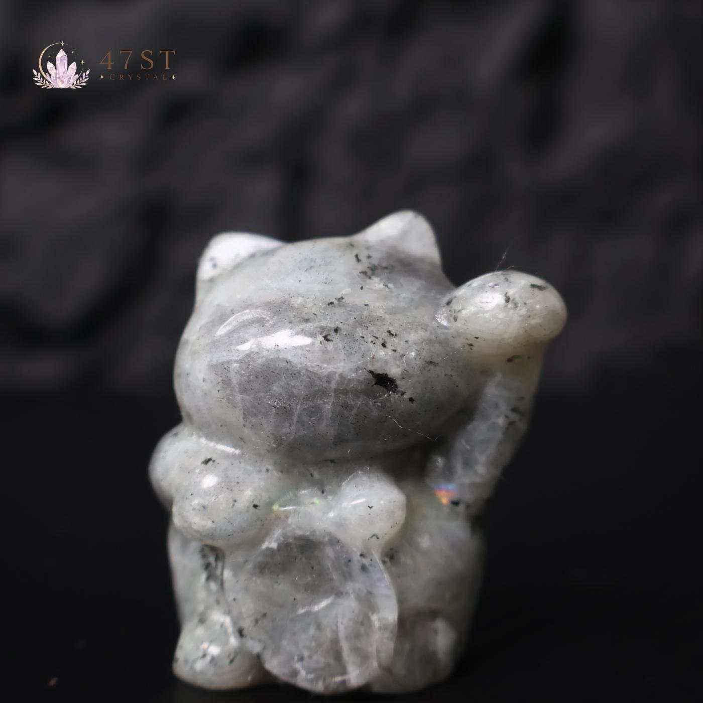 Labradorite Lucky Cat