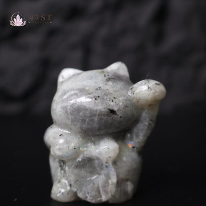 Labradorite Lucky Cat