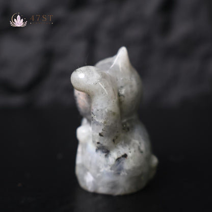 Labradorite Lucky Cat