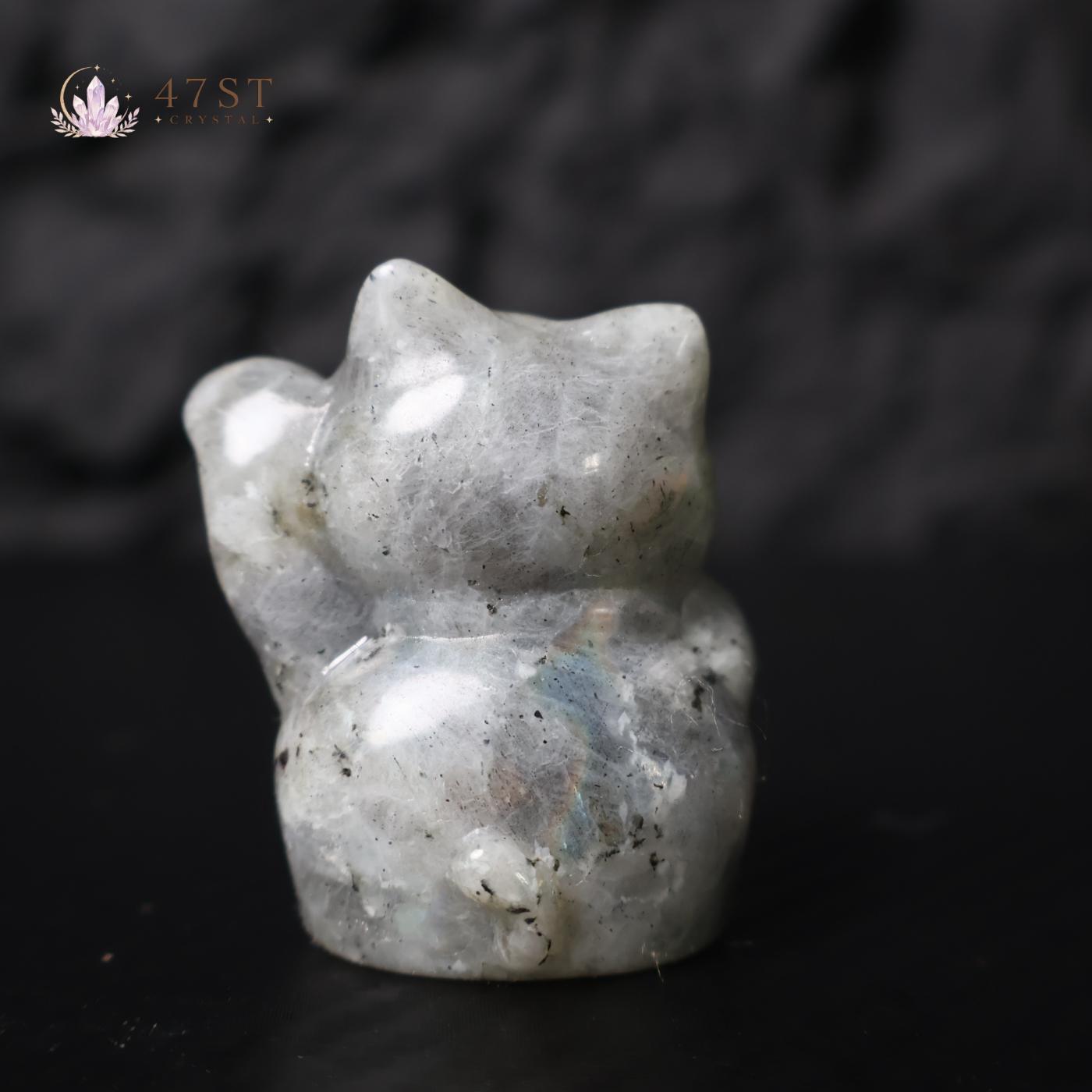 Labradorite Lucky Cat