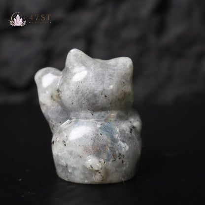 Labradorite Lucky Cat