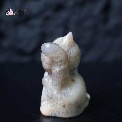 Moonstone Lucky Cat