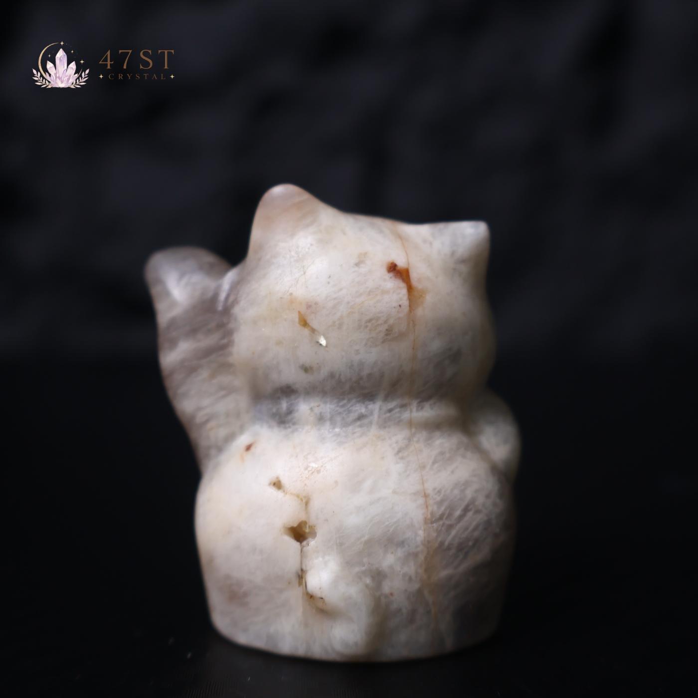 Moonstone Lucky Cat