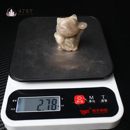 Moonstone Lucky Cat