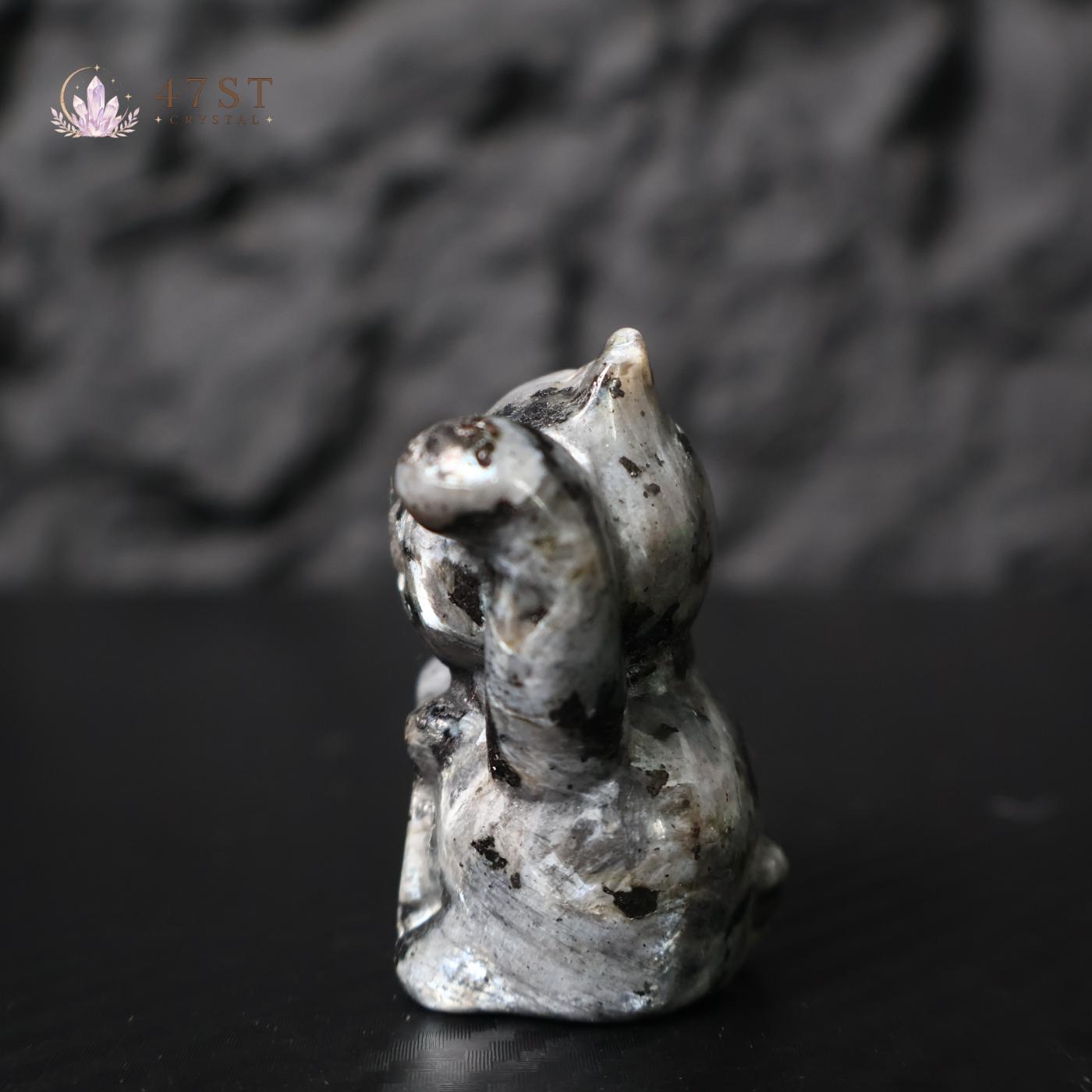 Larvikite Lucky Cat