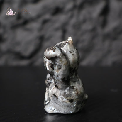 Larvikite Lucky Cat