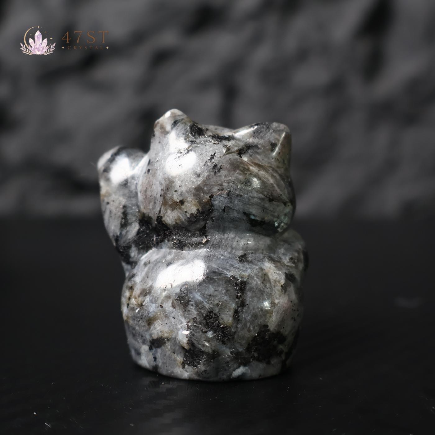 Larvikite Lucky Cat
