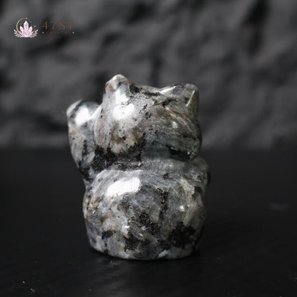 Larvikite Lucky Cat