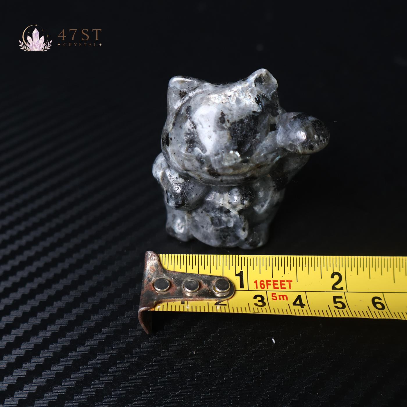Larvikite Lucky Cat