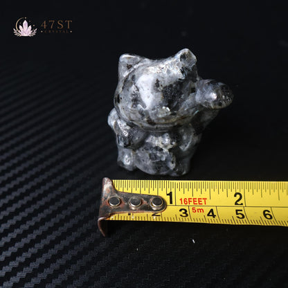 Larvikite Lucky Cat