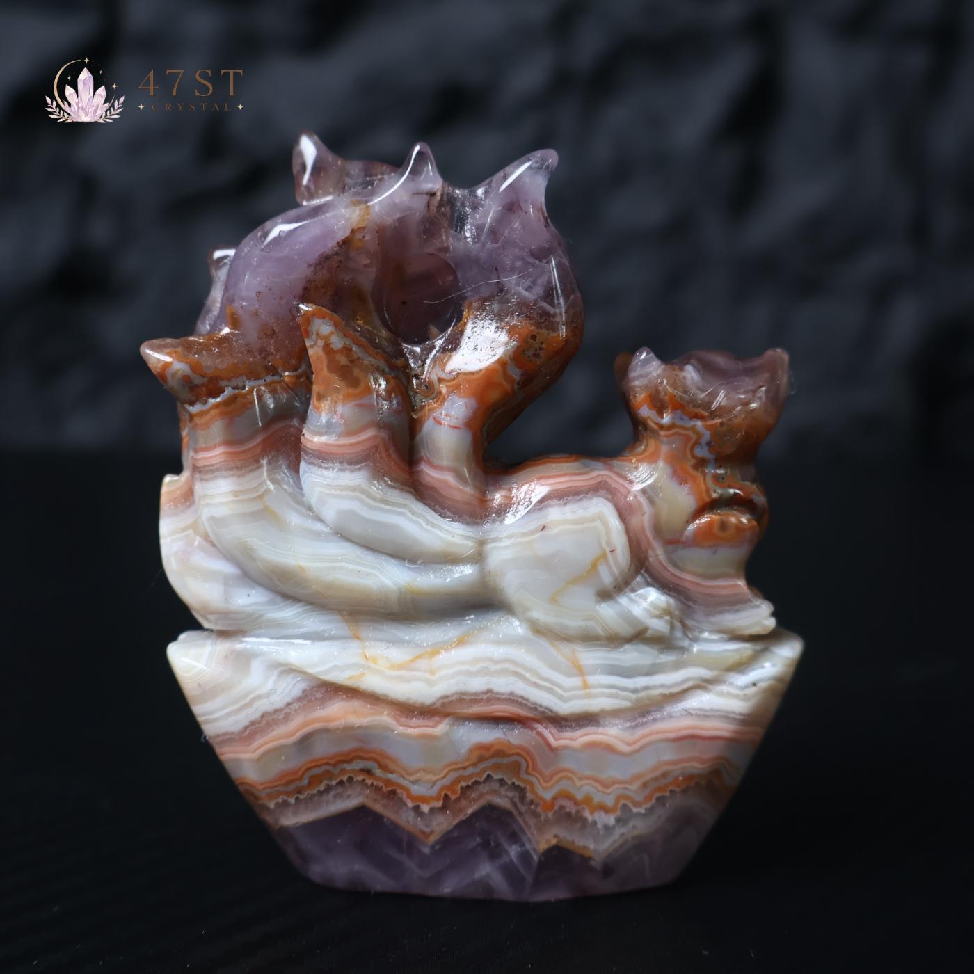 Amethyst Agate Nine-Tailed Fox