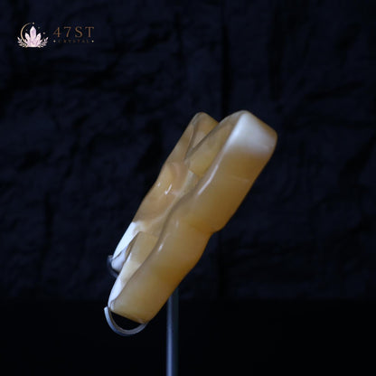 Orange Calcite Butterfly Bowl