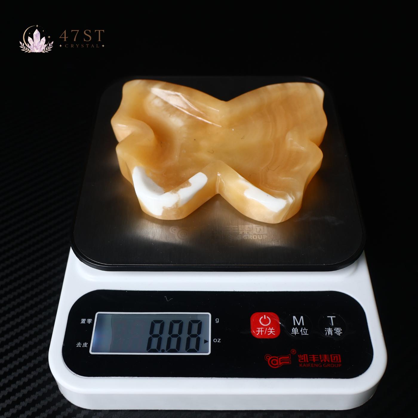 Orange Calcite Butterfly Bowl