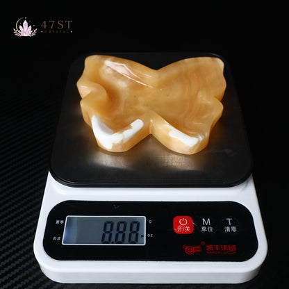 Orange Calcite Butterfly Bowl