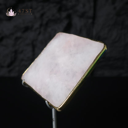 Rose Quartz Square Slice