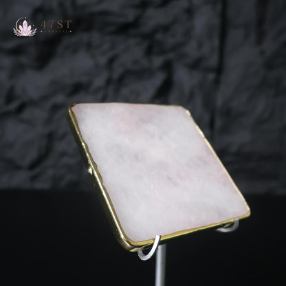 Rose Quartz Square Slice