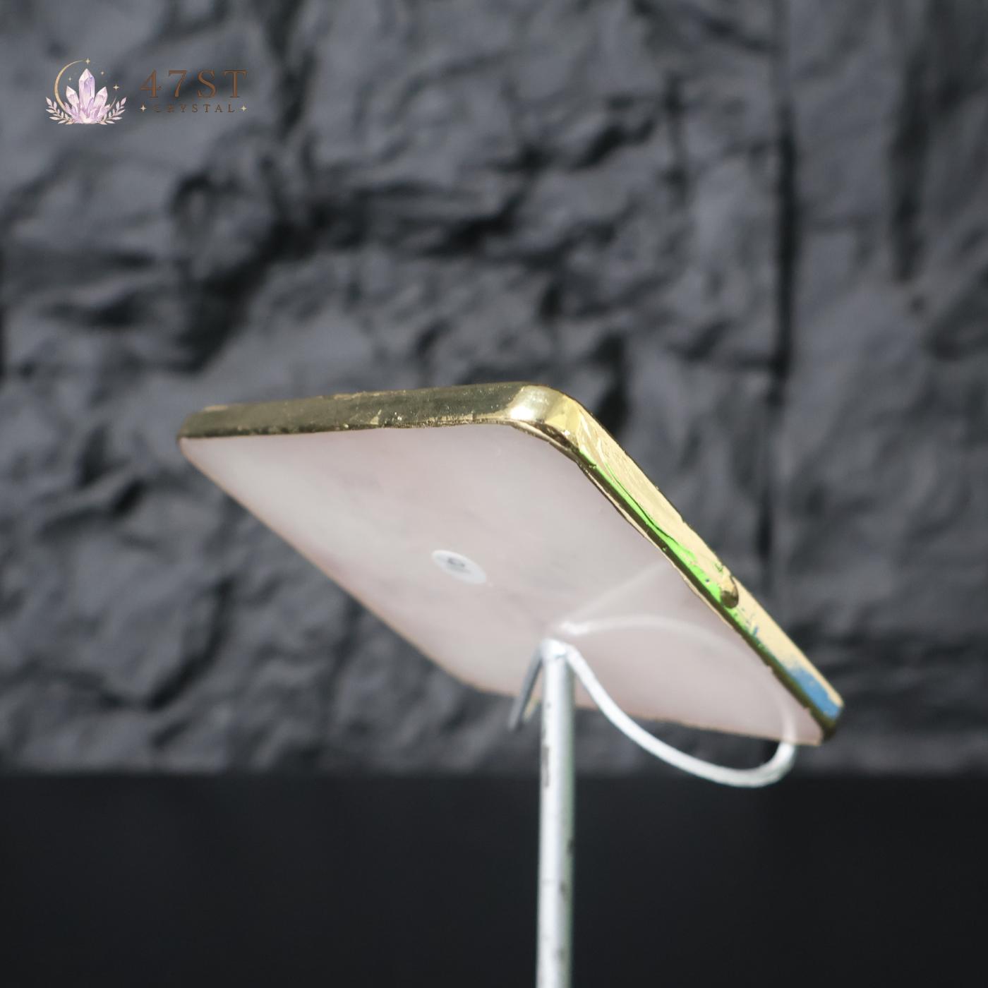 Rose Quartz Square Slice