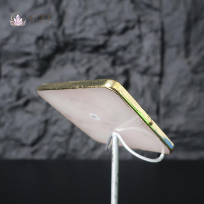 Rose Quartz Square Slice